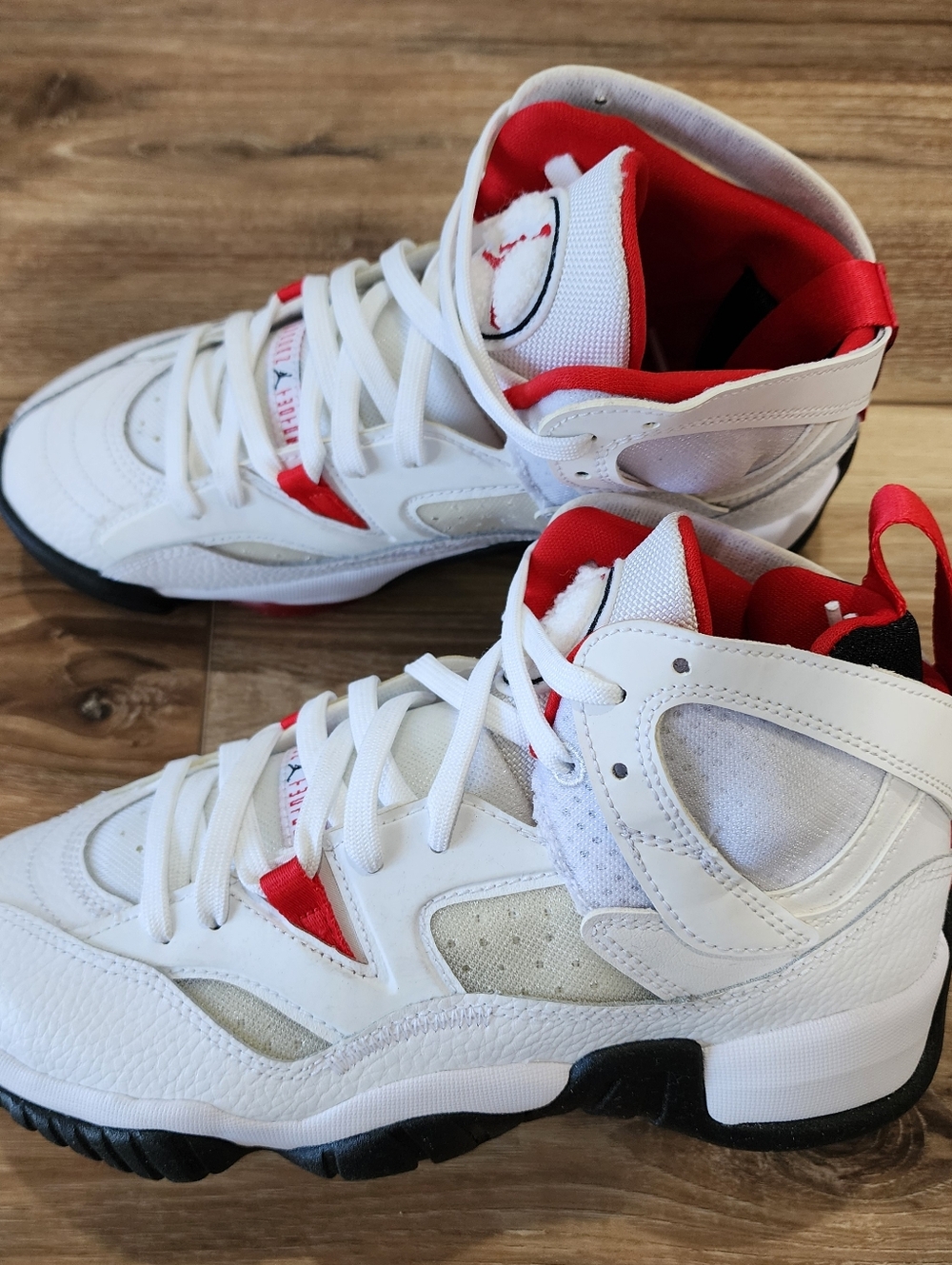 Youth Jordan Jumpman Two Trey White and Red, 5.5 Y
